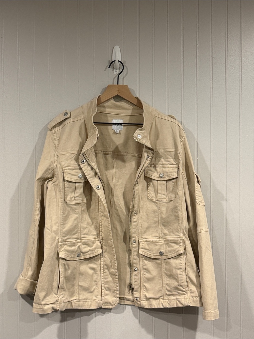 Kensie Light Beige Utility Jacket